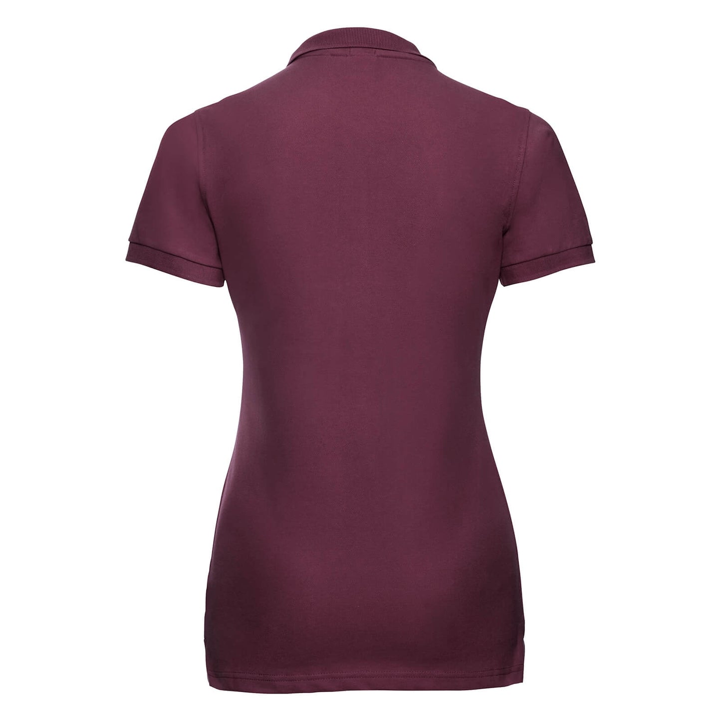 Burgundy - Side - Russell Womens-Ladies Stretch Short Sleeve Polo Shirt