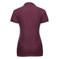 Burgundy - Side - Russell Womens-Ladies Stretch Short Sleeve Polo Shirt