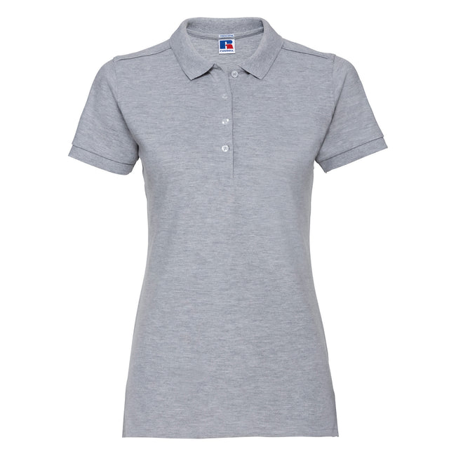 Light Oxford - Front - Russell Womens-Ladies Stretch Short Sleeve Polo Shirt