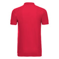 Classic Red - Back - Russell Mens Stretch Short Sleeve Polo Shirt