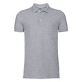 Light Oxford - Front - Russell Mens Stretch Short Sleeve Polo Shirt