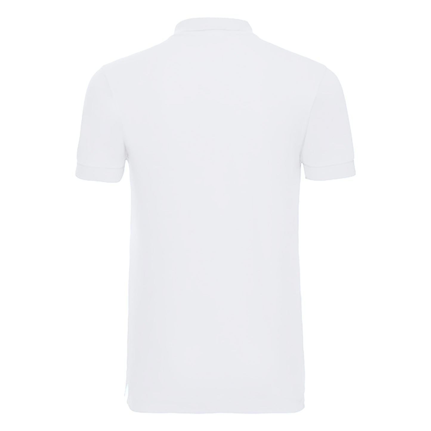 White - Back - Russell Mens Stretch Short Sleeve Polo Shirt