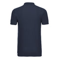 French Navy - Back - Russell Mens Stretch Short Sleeve Polo Shirt