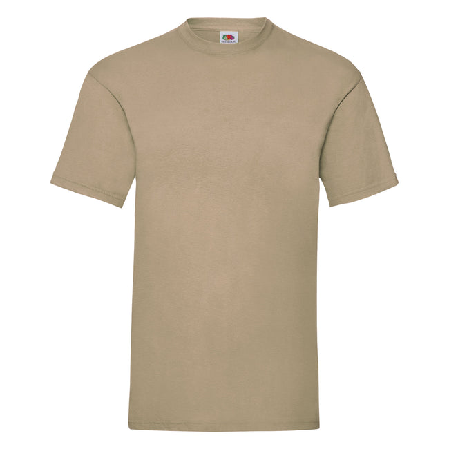 Khaki - Front - Fruit Of The Loom Mens Valueweight Short Sleeve T-Shirt