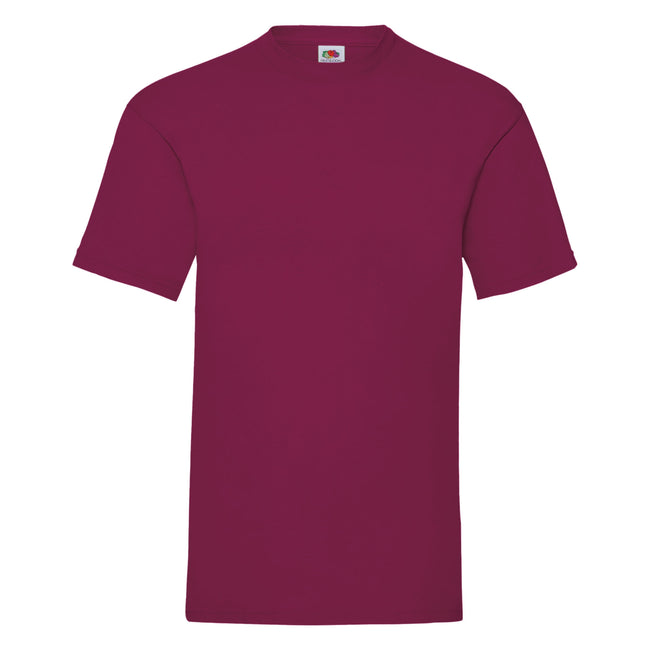 Burgundy - Front - Fruit Of The Loom Mens Valueweight Short Sleeve T-Shirt