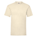 Natural - Front - Fruit Of The Loom Mens Valueweight Short Sleeve T-Shirt