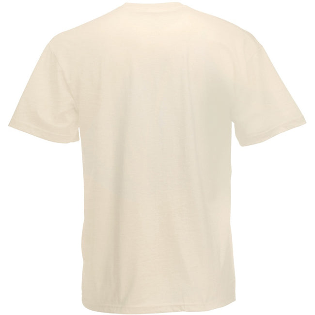 Natural - Back - Fruit Of The Loom Mens Valueweight Short Sleeve T-Shirt