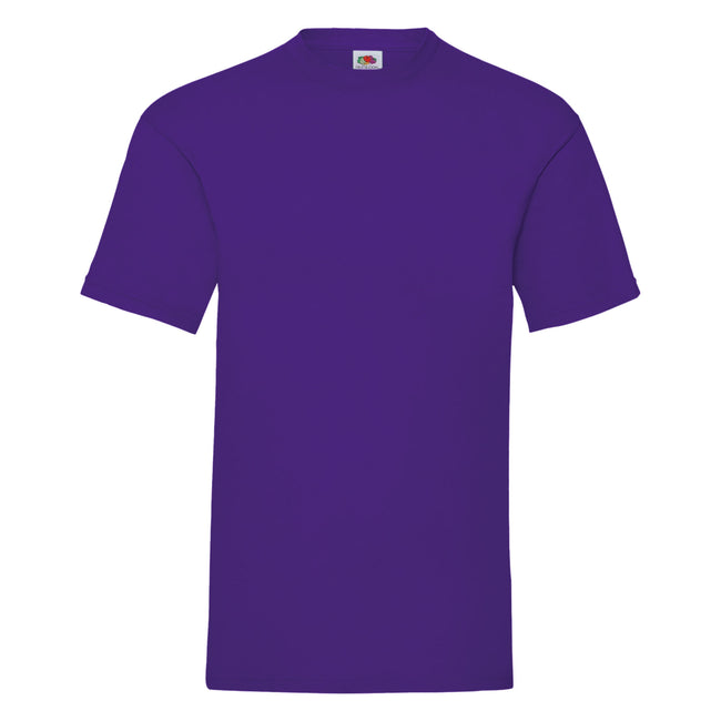 Purple - Front - Fruit Of The Loom Mens Valueweight Short Sleeve T-Shirt