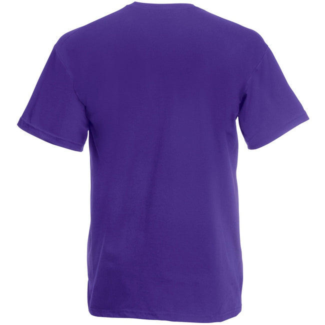 Purple - Back - Fruit Of The Loom Mens Valueweight Short Sleeve T-Shirt