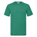 Retro Heather Green - Front - Fruit Of The Loom Mens Valueweight Short Sleeve T-Shirt