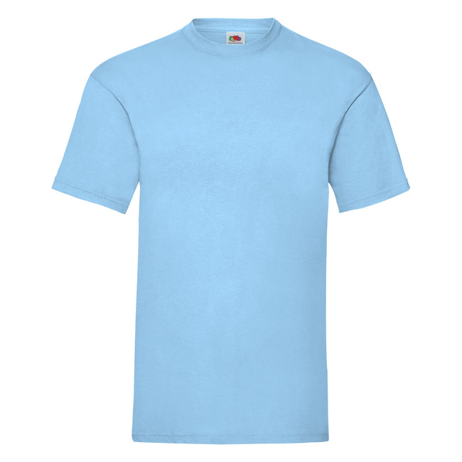 Sky Blue - Front - Fruit Of The Loom Mens Valueweight Short Sleeve T-Shirt