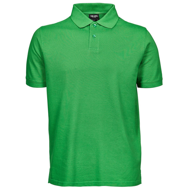 Spring Green - Front - Tee Jays Mens Heavy Pique Short Sleeve Polo Shirt