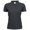 Dark Grey - Front - Tee Jays Womens-Ladies Heavy Short Sleeve Polo Shirt