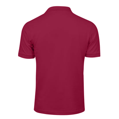 Wine - Back - Tee Jays Mens Luxury Stretch Short Sleeve Polo Shirt