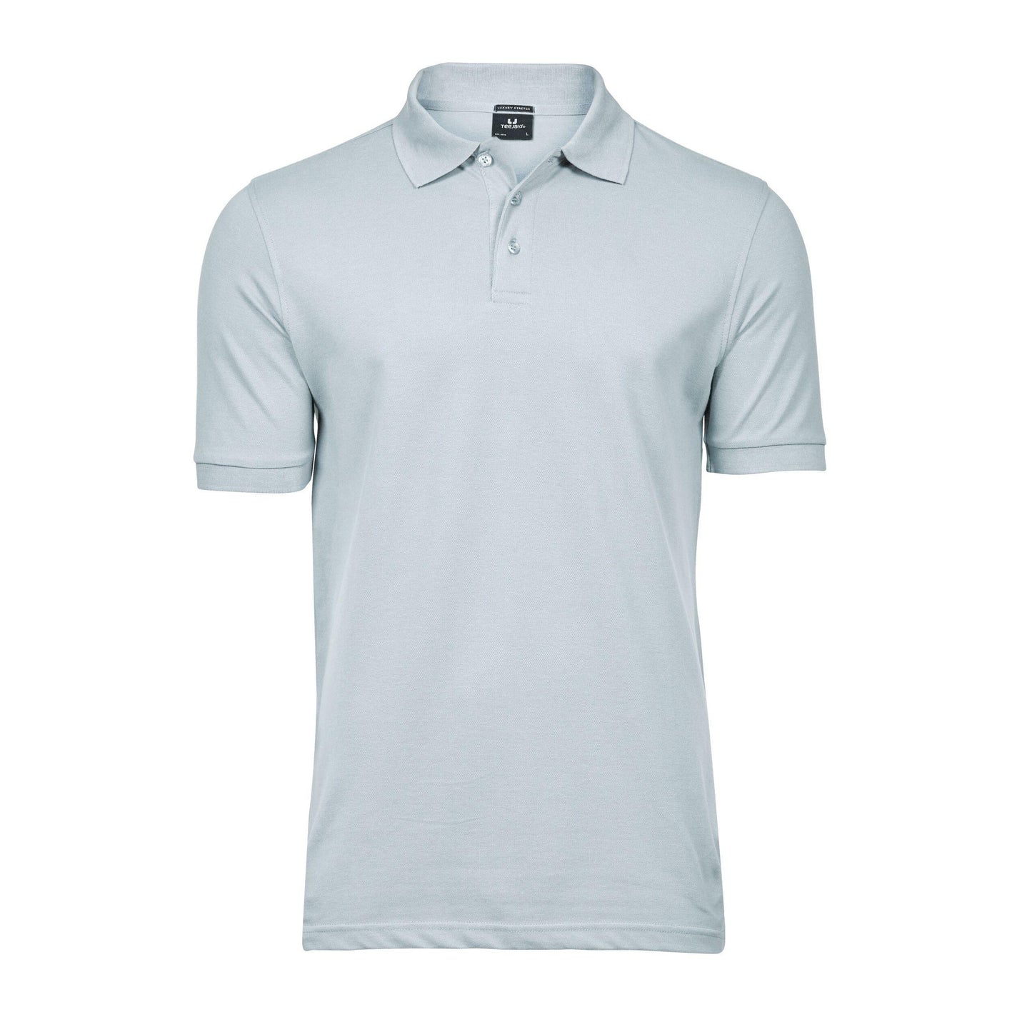 Ice Blue - Front - Tee Jays Mens Luxury Stretch Short Sleeve Polo Shirt
