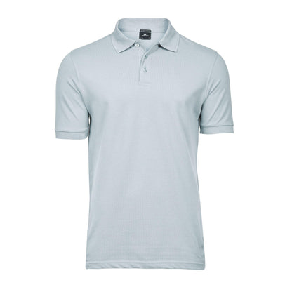 Ice Blue - Front - Tee Jays Mens Luxury Stretch Short Sleeve Polo Shirt