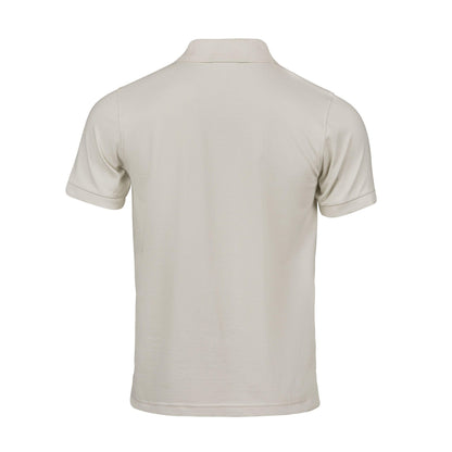 Cement - Back - Tee Jays Mens Luxury Stretch Short Sleeve Polo Shirt