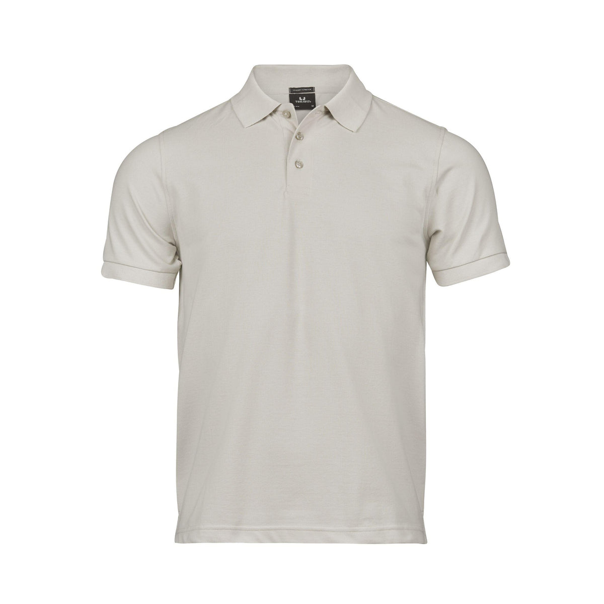 Cement - Pack Shot - Tee Jays Mens Luxury Stretch Short Sleeve Polo Shirt