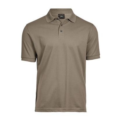 Clay - Front - Tee Jays Mens Luxury Stretch Short Sleeve Polo Shirt