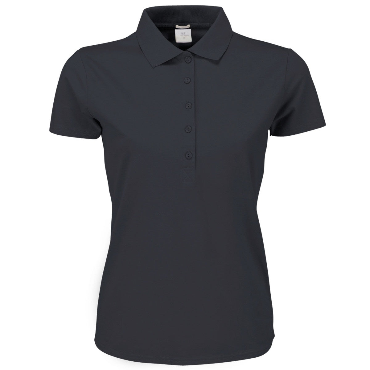 Dark Grey - Front - Tee Jays Womens-Ladies Luxury Stretch Short Sleeve Polo Shirt
