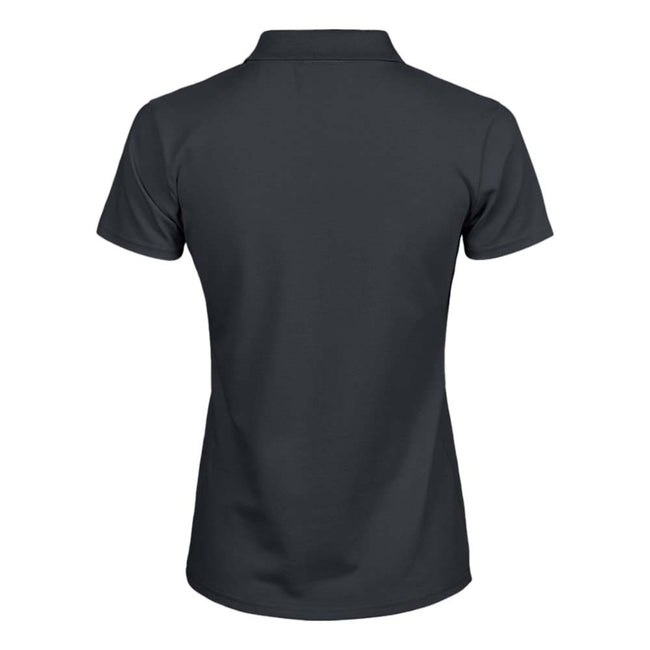 Dark Grey - Back - Tee Jays Womens-Ladies Luxury Stretch Short Sleeve Polo Shirt