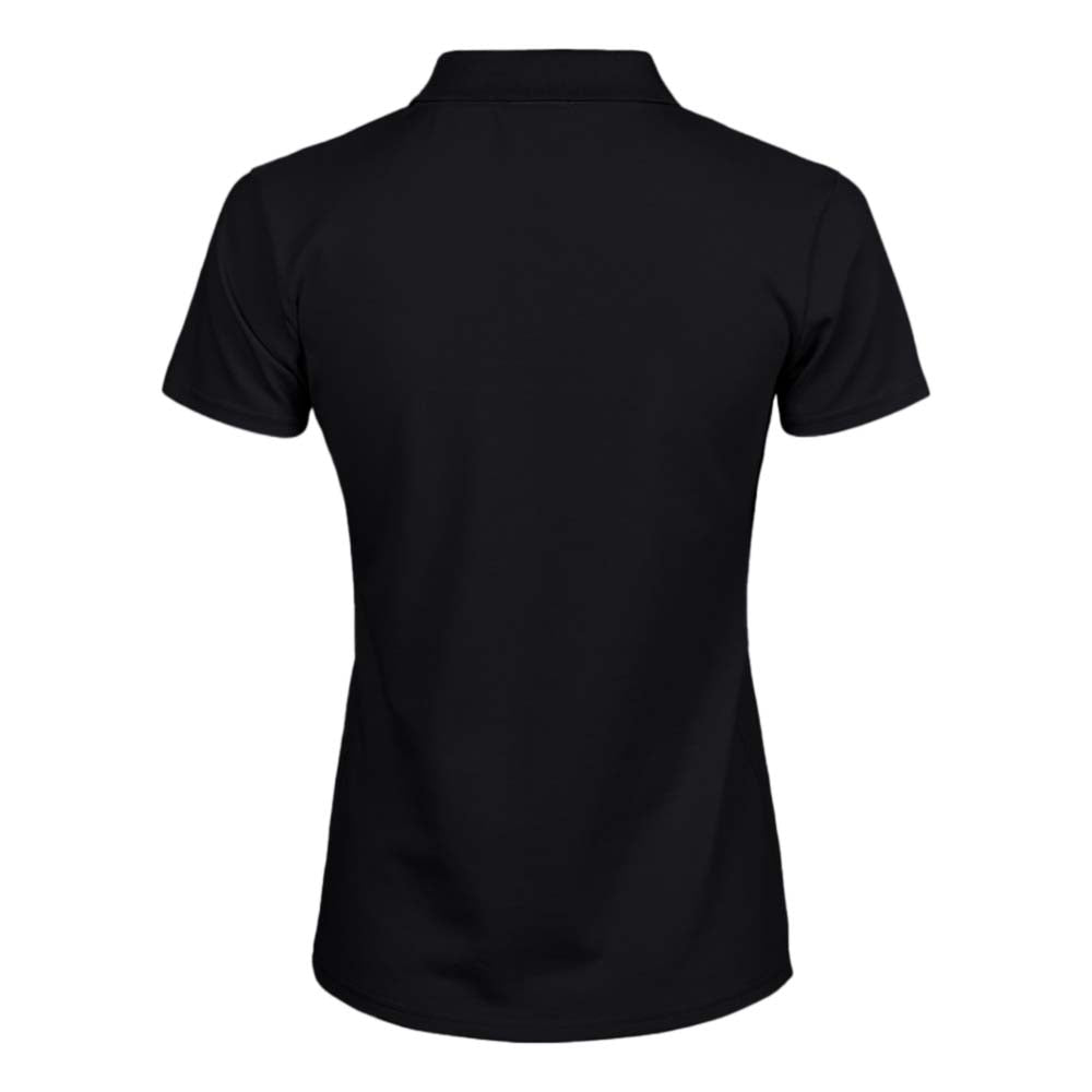 Black - Back - Tee Jays Womens-Ladies Luxury Stretch Short Sleeve Polo Shirt