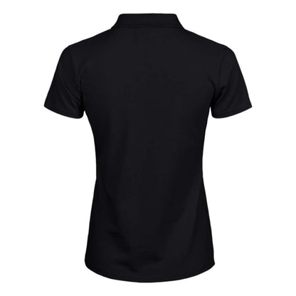 Black - Back - Tee Jays Womens-Ladies Luxury Stretch Short Sleeve Polo Shirt