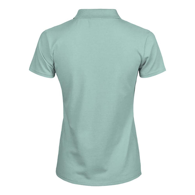 Dusty Green - Back - Tee Jays Womens-Ladies Luxury Stretch Short Sleeve Polo Shirt