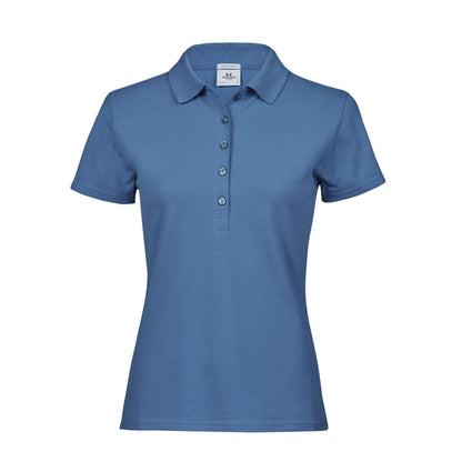 Ocean Blue - Front - Tee Jays Womens-Ladies Luxury Stretch Short Sleeve Polo Shirt