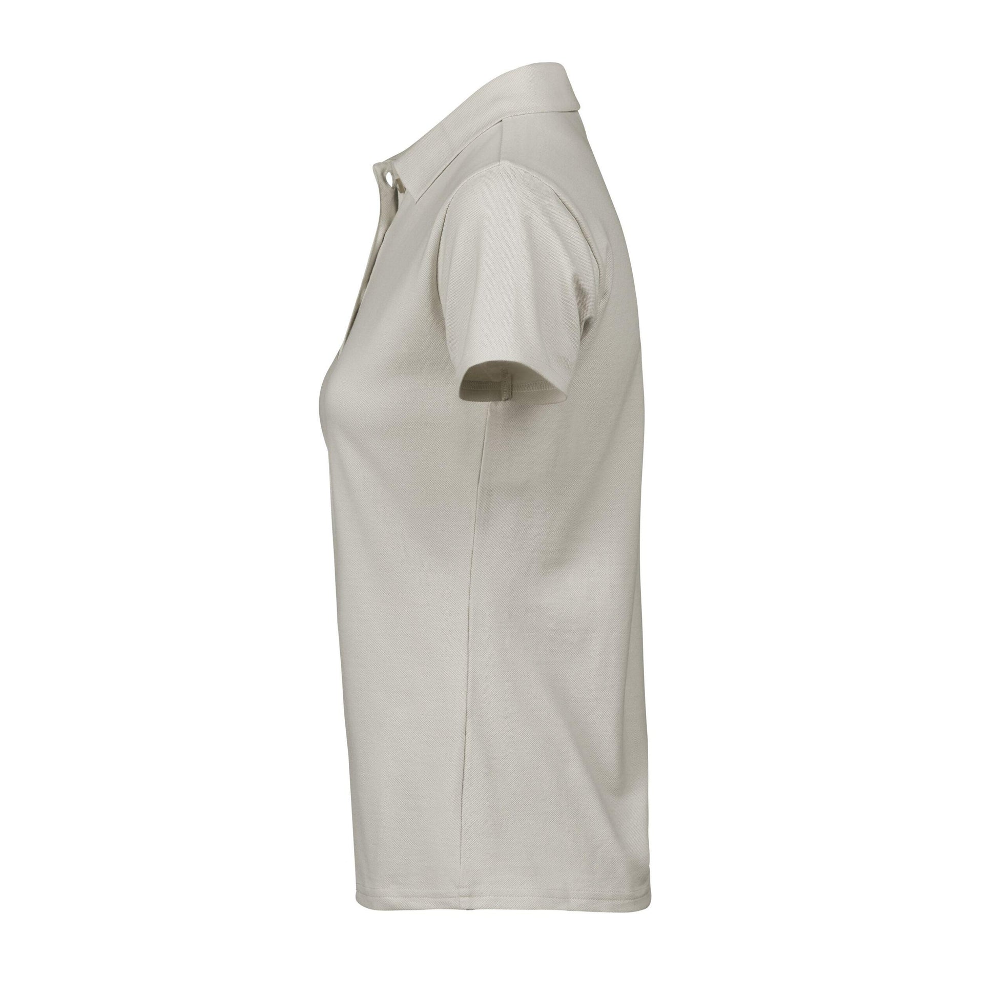 Cement - Side - Tee Jays Womens-Ladies Luxury Stretch Short Sleeve Polo Shirt