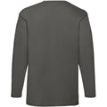 Light Graphite - Back - Fruit Of The Loom Mens Valueweight Crew Neck Long Sleeve T-Shirt
