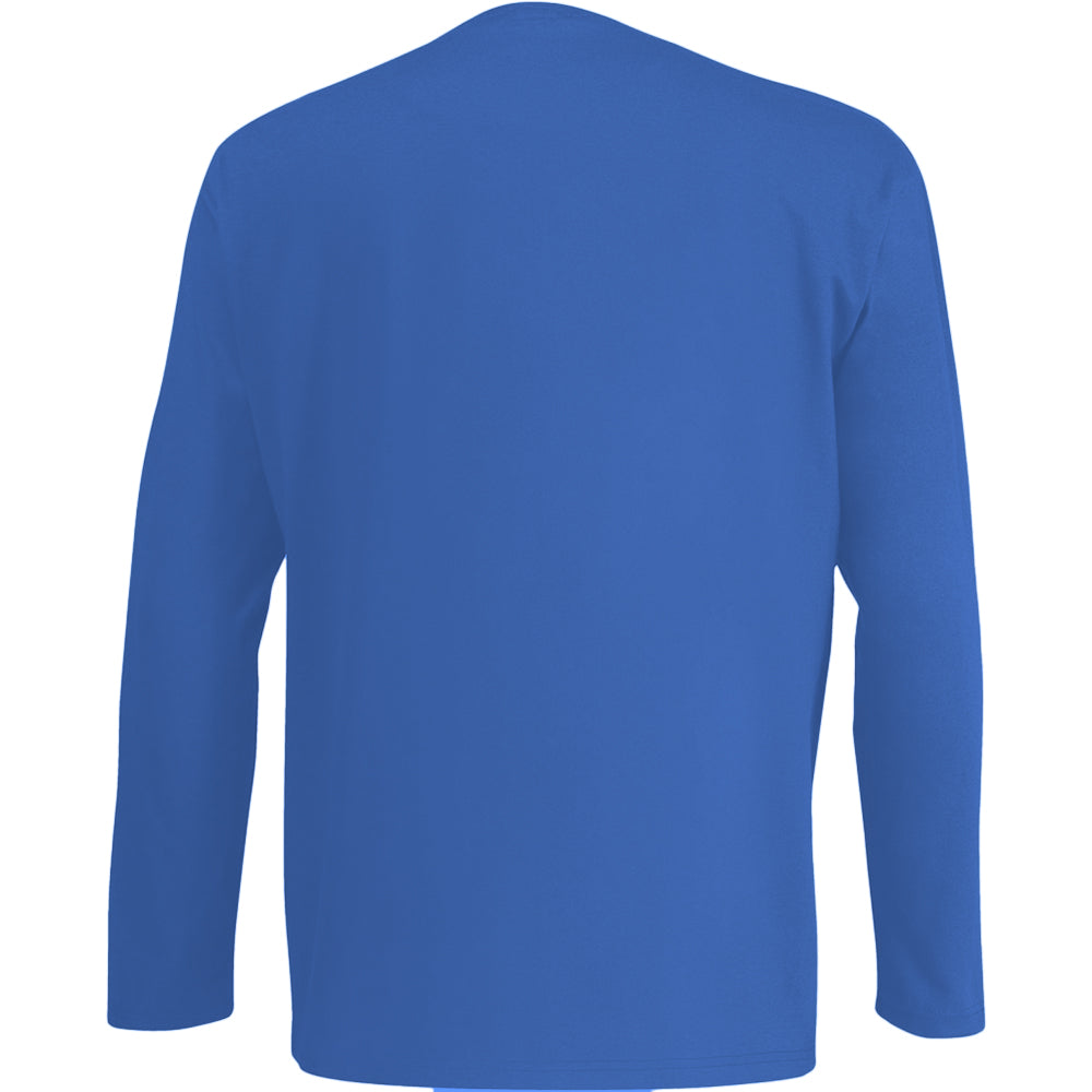 Royal - Side - Fruit Of The Loom Mens Valueweight Crew Neck Long Sleeve T-Shirt