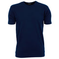 Navy Blue - Front - Tee Jays Mens Interlock Short Sleeve T-Shirt