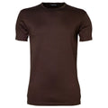 Chocolate - Front - Tee Jays Mens Interlock Short Sleeve T-Shirt