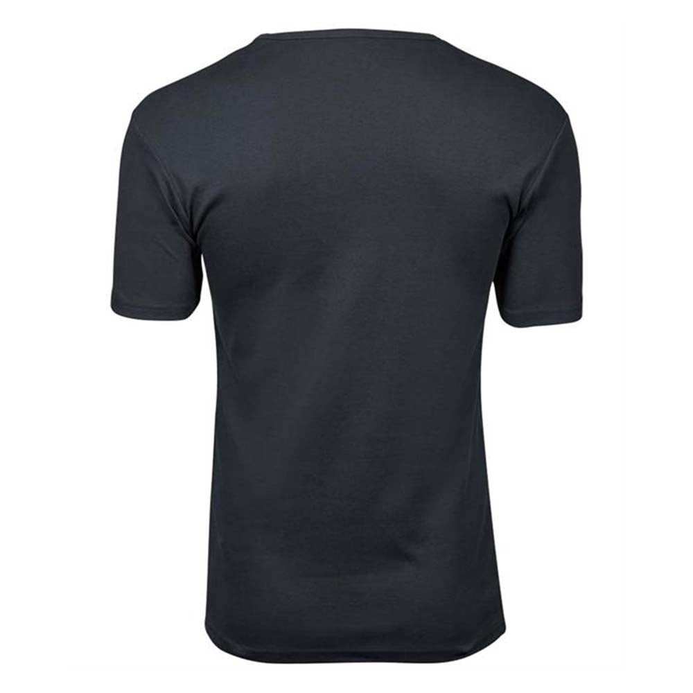Dark Grey - Back - Tee Jays Mens Interlock Short-Sleeved T-Shirt