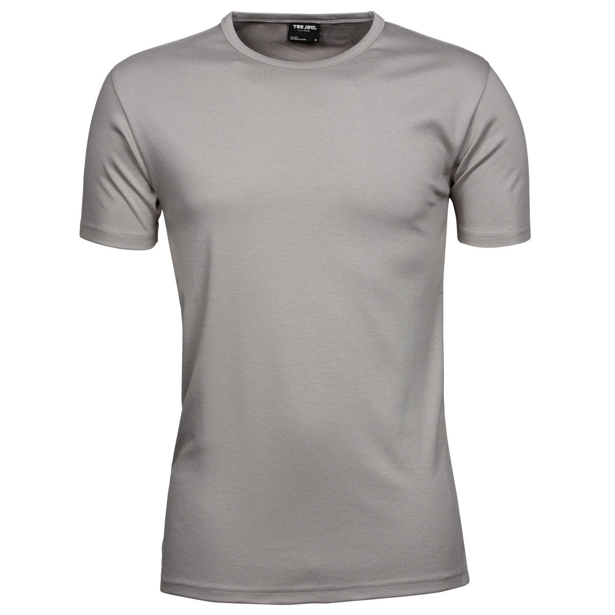 Stone - Front - Tee Jays Mens Interlock Short-Sleeved T-Shirt