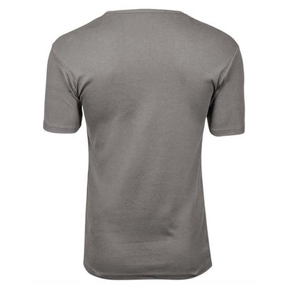 Stone - Back - Tee Jays Mens Interlock Short-Sleeved T-Shirt