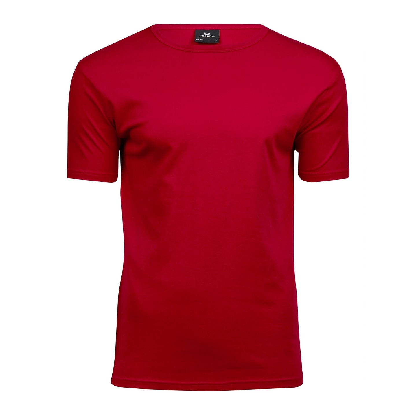 Red - Front - Tee Jays Mens Interlock Short-Sleeved T-Shirt