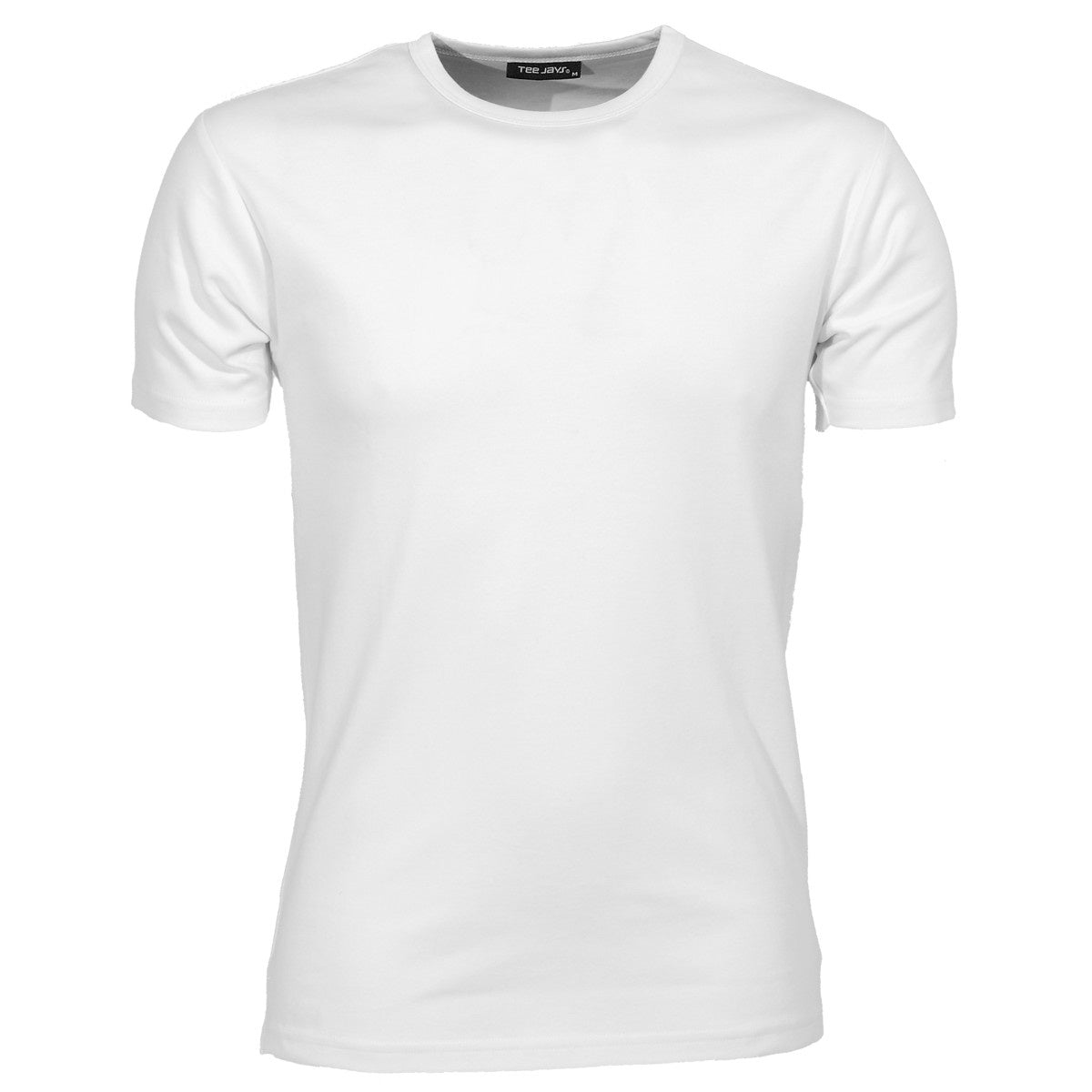 White - Front - Tee Jays Mens Interlock Short-Sleeved T-Shirt