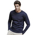 Navy Blue - Back - Tee Jays Mens Interlock Long Sleeve T-Shirt