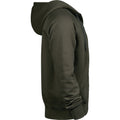 Deep Green - Side - Tee Jays Mens Full Zip Hooded Sweatshirt