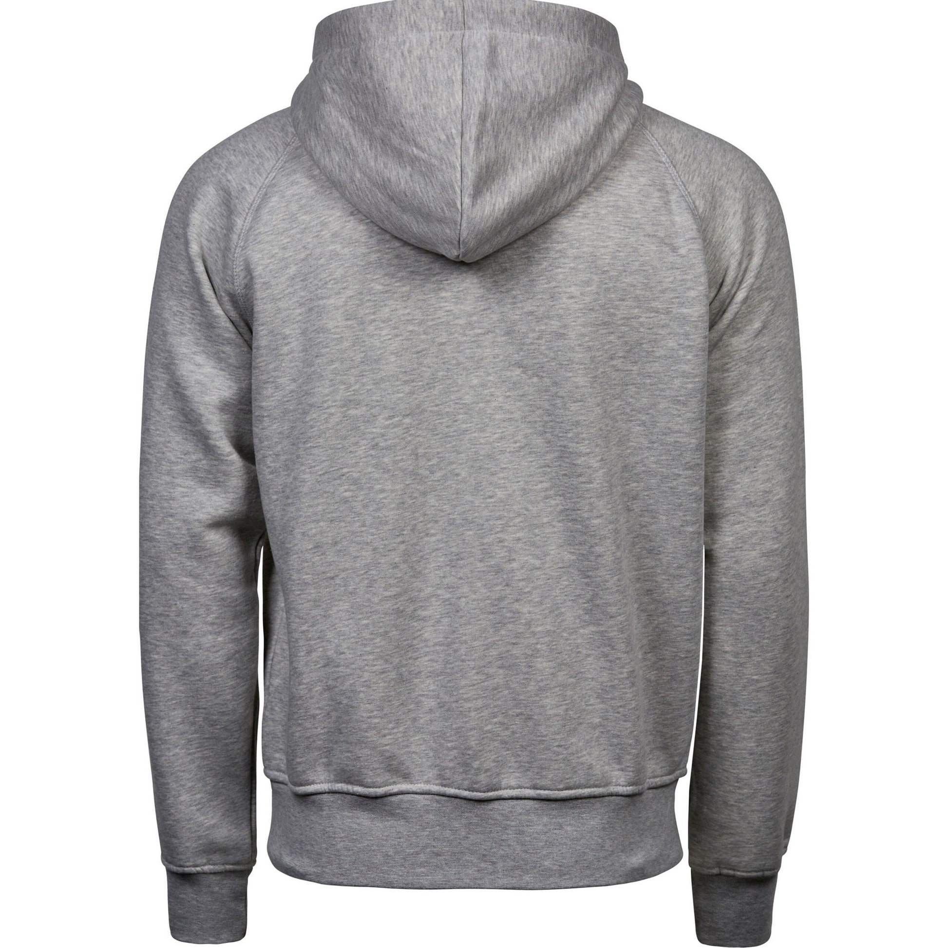 Heather Grey - Back - Tee Jays Mens Full Zip Hooded Sweatshirt