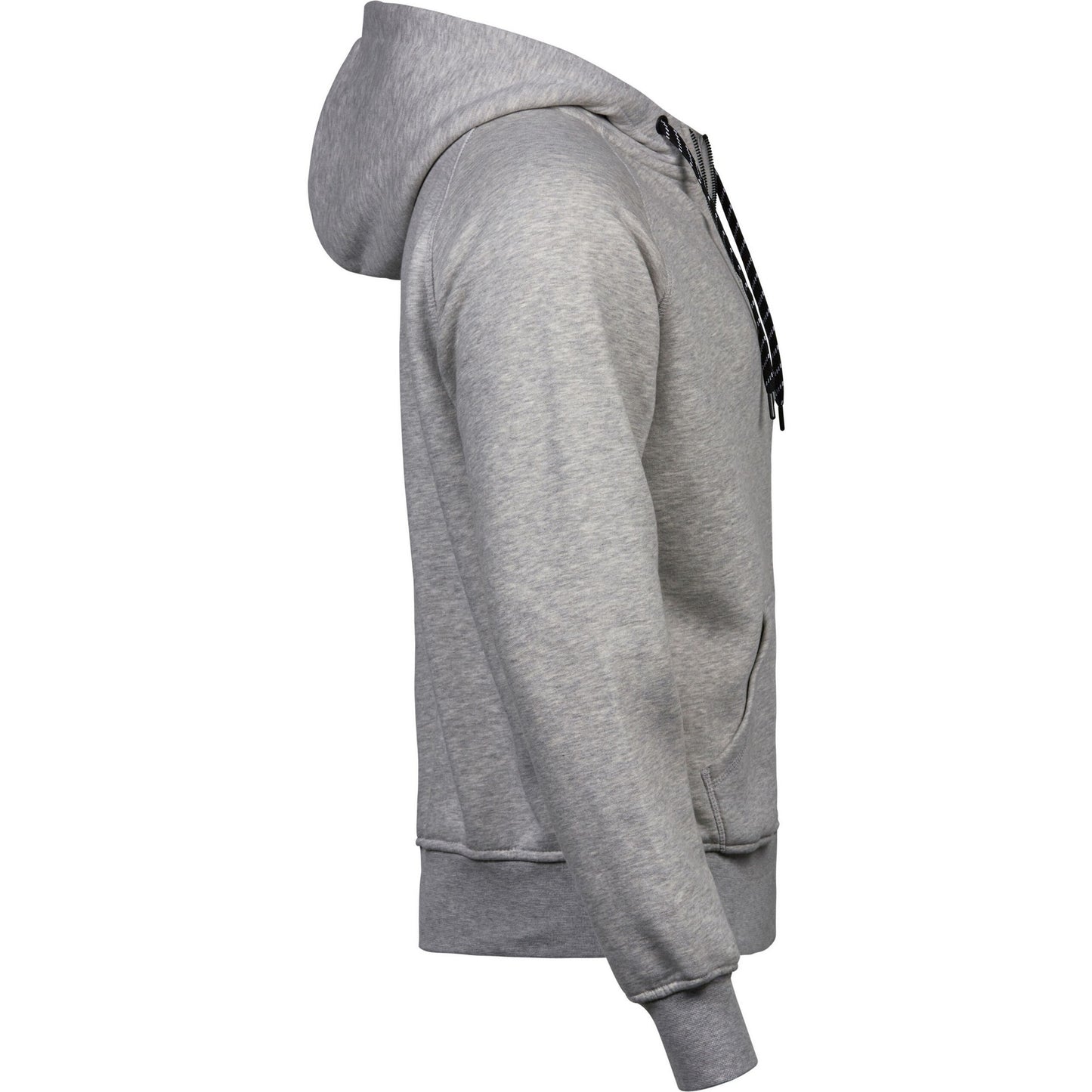 Heather Grey - Side - Tee Jays Mens Full Zip Hooded Sweatshirt
