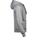 Heather Grey - Side - Tee Jays Mens Full Zip Hooded Sweatshirt
