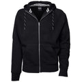 Black - Front - Tee Jays Mens Full Zip Hooded Sweatshirt
