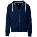 Navy Blue - Front - Tee Jays Mens Full Zip Hooded Sweatshirt