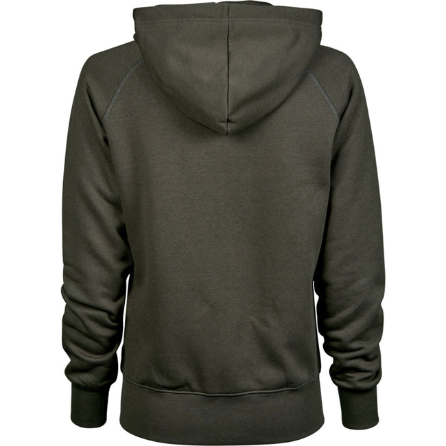 Deep Green - Back - Tee Jays Womens-Ladies Full Zip Hooded Sweatshirt
