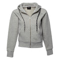 Heather Grey - Front - Tee Jays Womens-Ladies Full Zip Hooded Sweatshirt