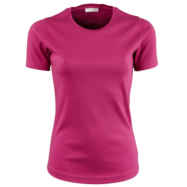 Chocolate - Back - Tee Jays Womens-Ladies Interlock Short Sleeve T-Shirt
