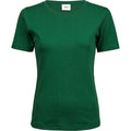 Forest Green - Front - Tee Jays Womens-Ladies Interlock Short Sleeve T-Shirt
